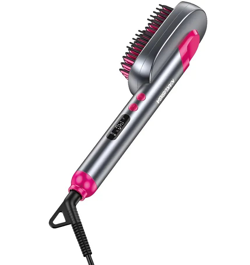 Kakusiga KSC-1555 YAOJI series digital display electric heating hair straightening comb(EU) Grey