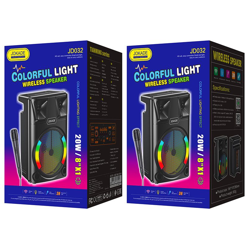 Jokade JD032 MILE Series colorful wireless speaker Black - imagine 2