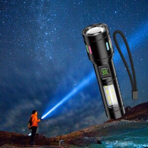KAKUSIGA KSC-1578 MINGYUE Series Multi-function Telescopic Zoom LED High-intensity Flashlight Black