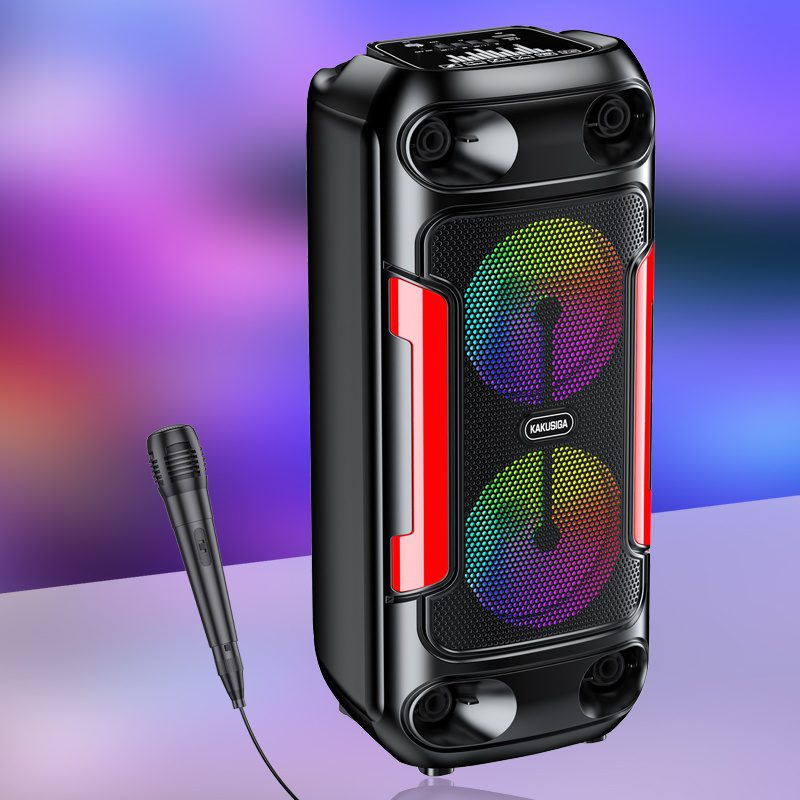 Kakusiga KK-4209 ZHIYUAN colorful light wireless speaker Black