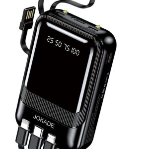 Jokade JG038 SHENGYUAN Series Four-wire Lighting Power Bank (10000mAh) Black