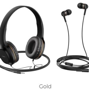 Hoco W24 Enlighten headphones with mic set gold