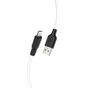 Hoco X21 Plus Silicone charging cable for iP(L=2M) black＆white