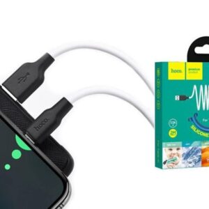 Hoco X21 Plus Silicone charging cable for Type-C(L=2M) black＆white