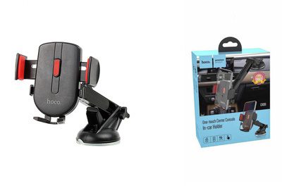 Hoco CAD01 Easy-lock car mount phone holder black&red - imagine 2