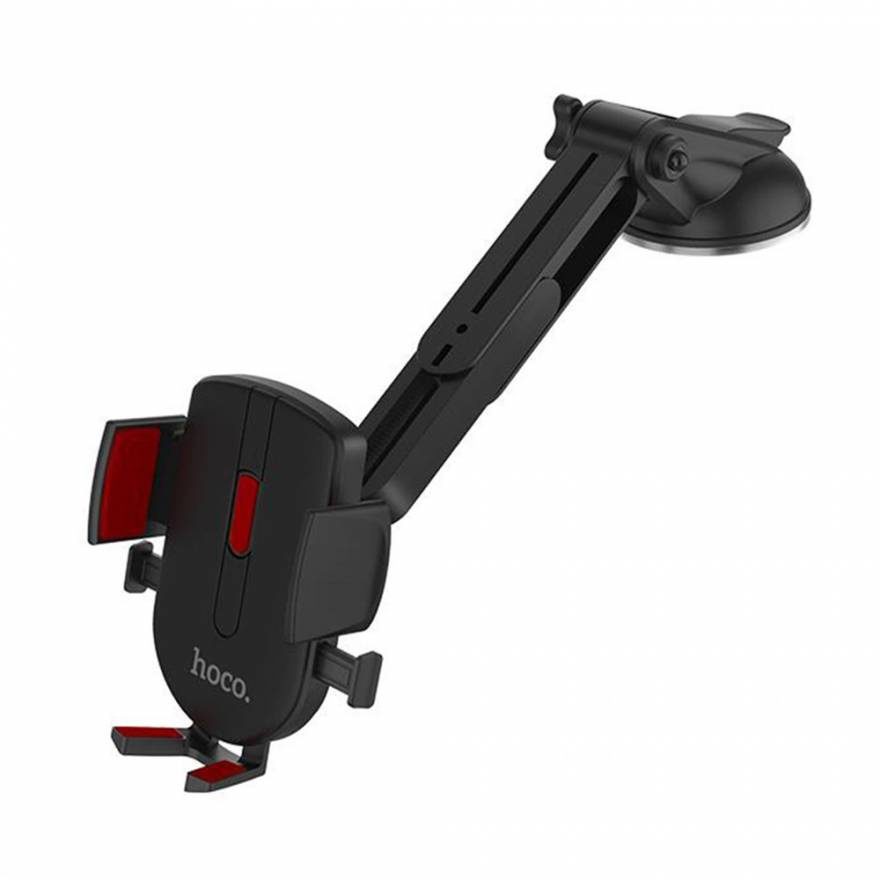 Hoco CAD01 Easy-lock car mount phone holder black&red - imagine 3