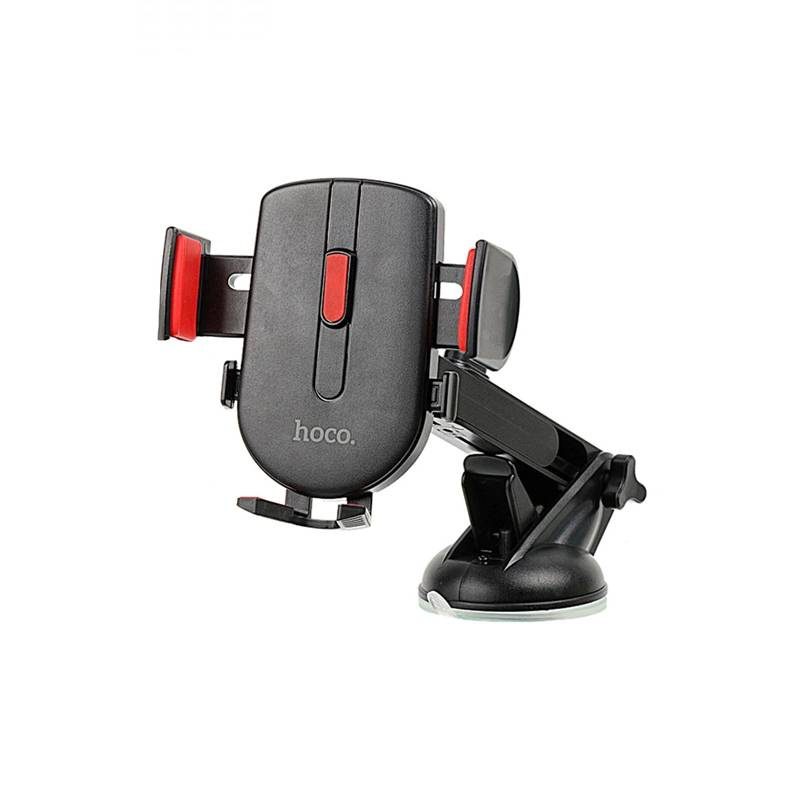 Hoco CAD01 Easy-lock car mount phone holder black&red - imagine 4