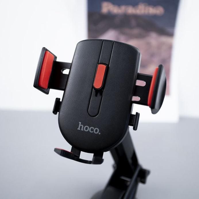 Hoco CAD01 Easy-lock car mount phone holder black&red