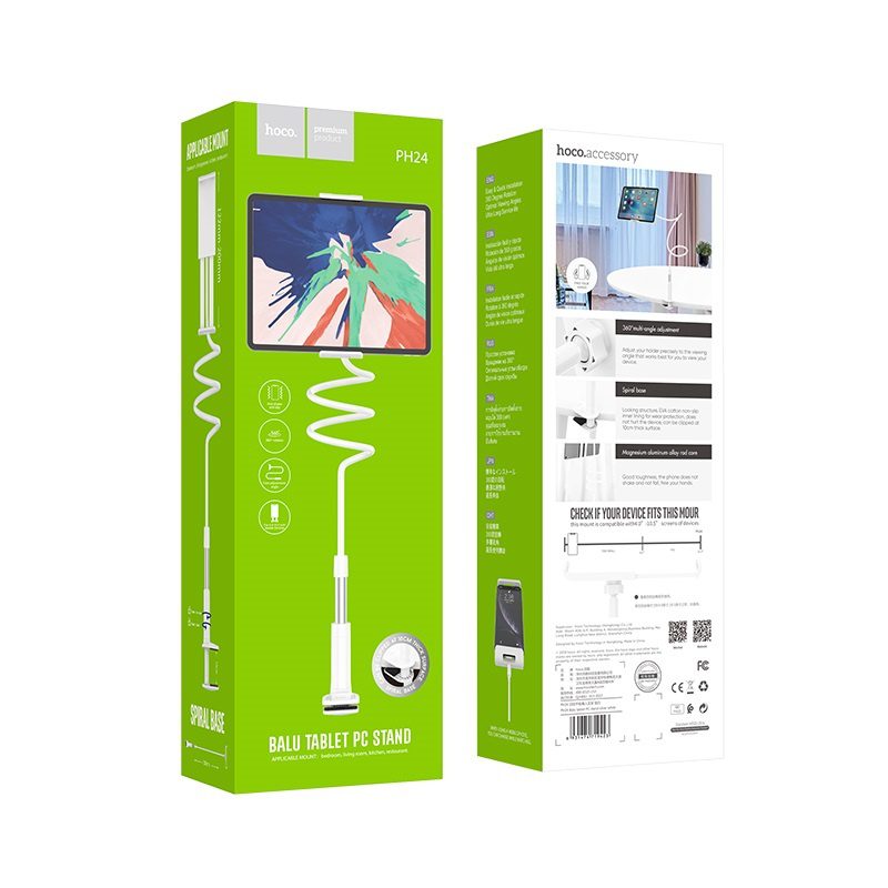 Hoco PH24 Balu tablet PC stand silver white - imagine 2