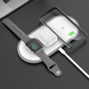Hoco CW24 Handsome 3-in-1 wireless fast charger white