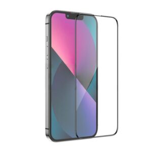 Hoco Flash attach full screen silk screen HD tempered glass for iP15(G1) black