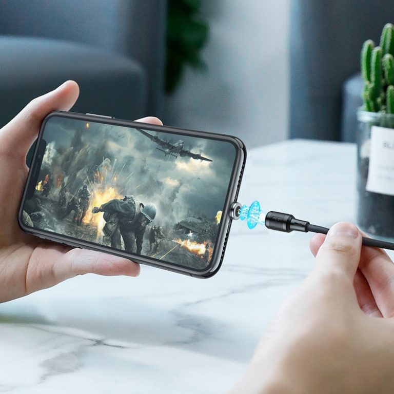 Hoco X52 Sereno magnetic charging cable for iP black - imagine 2