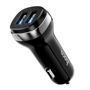 Hoco Z40 Superior dual port car charger set(Micro) black