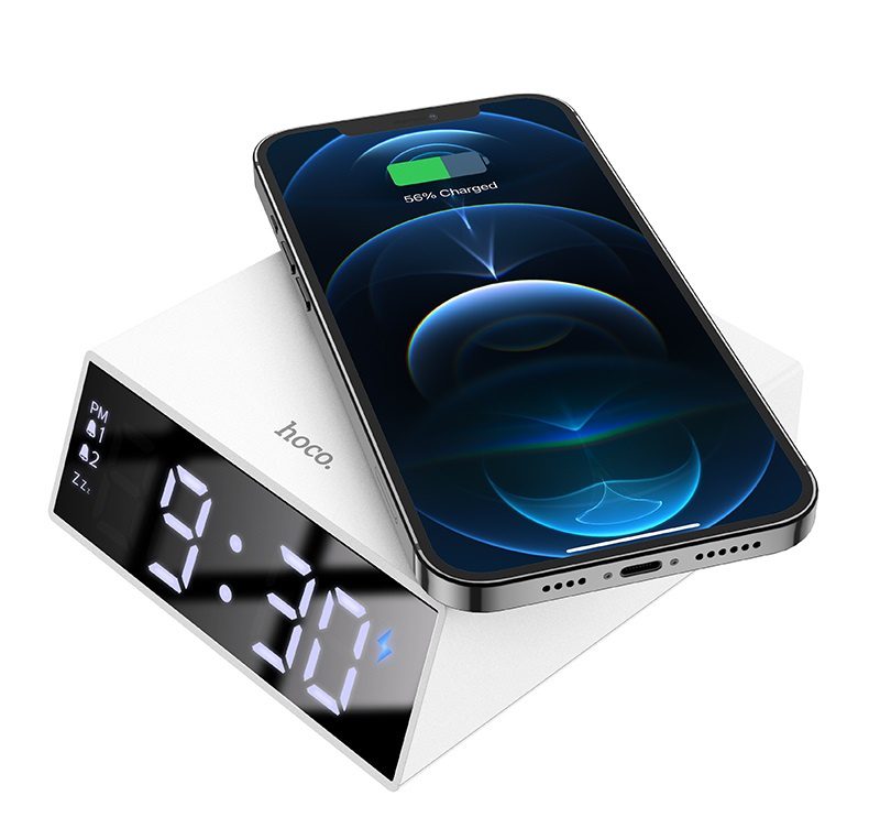 Hoco DCK1 Clock with Wirelss Charging (Plastic verison)