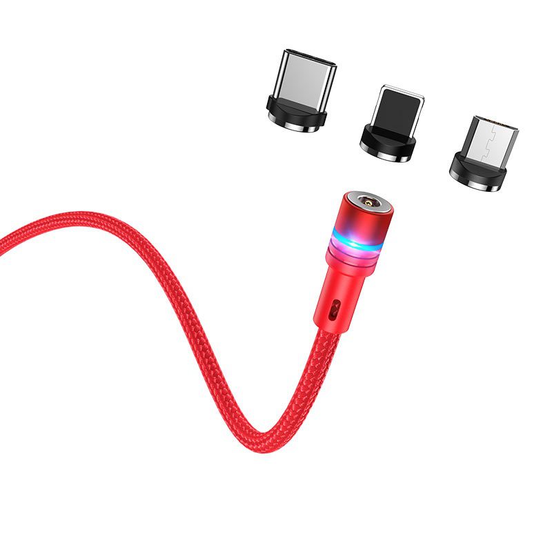Hoco U98 3-in-1 Sunway multi-functional magnetic charging cable(Lightning/Micro/Type-C) - imagine 3