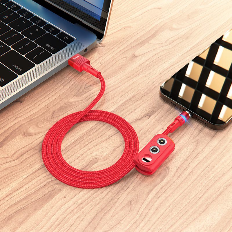 Hoco U98 3-in-1 Sunway multi-functional magnetic charging cable(Lightning/Micro/Type-C) - imagine 6