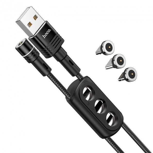 Hoco U98 3-in-1 Sunway multi-functional magnetic charging cable(Lightning/Micro/Type-C)