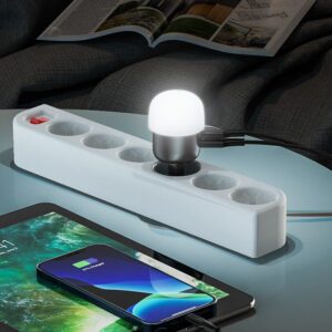 Hoco C87A Sparkle dual port night light charger(EU) black