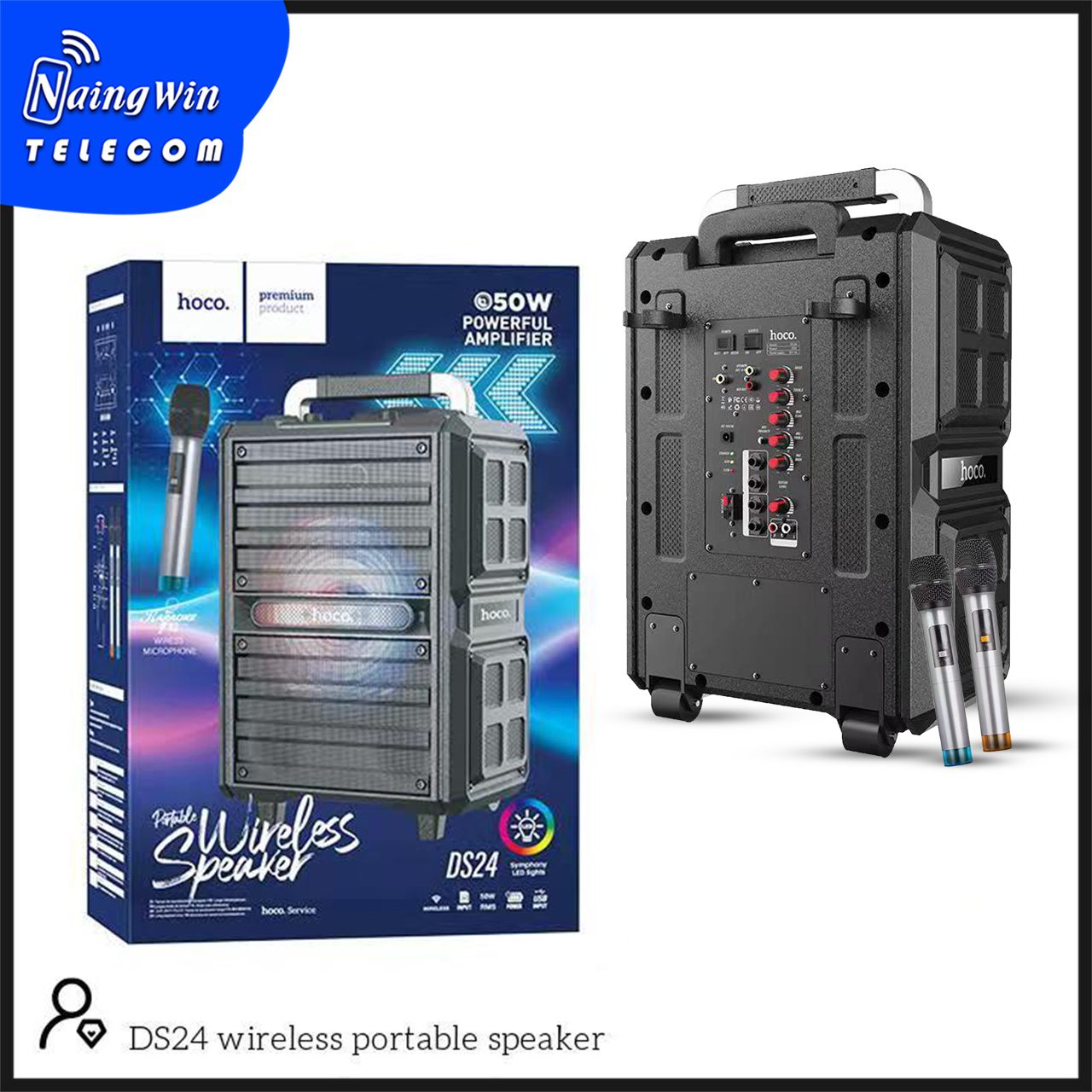 Hoco DS24 Wireless portable speaker black - imagine 3