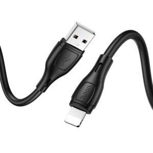 Hoco X61 Ultimate silicone charging data cable for iP black