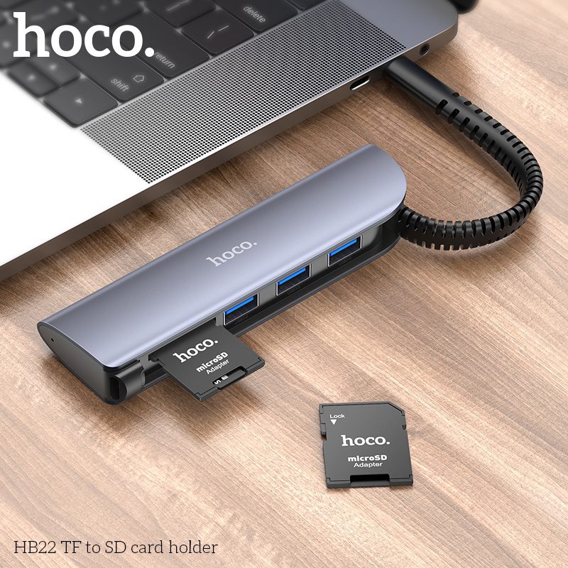 Hoco HB22 TF to SD card holder black - imagine 4