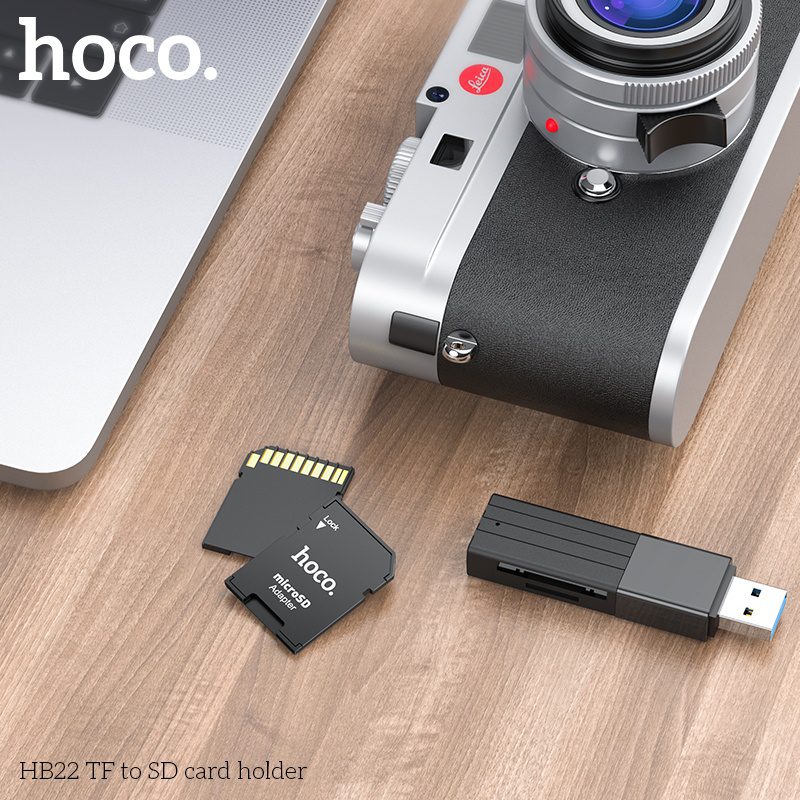 Hoco HB22 TF to SD card holder black - imagine 5