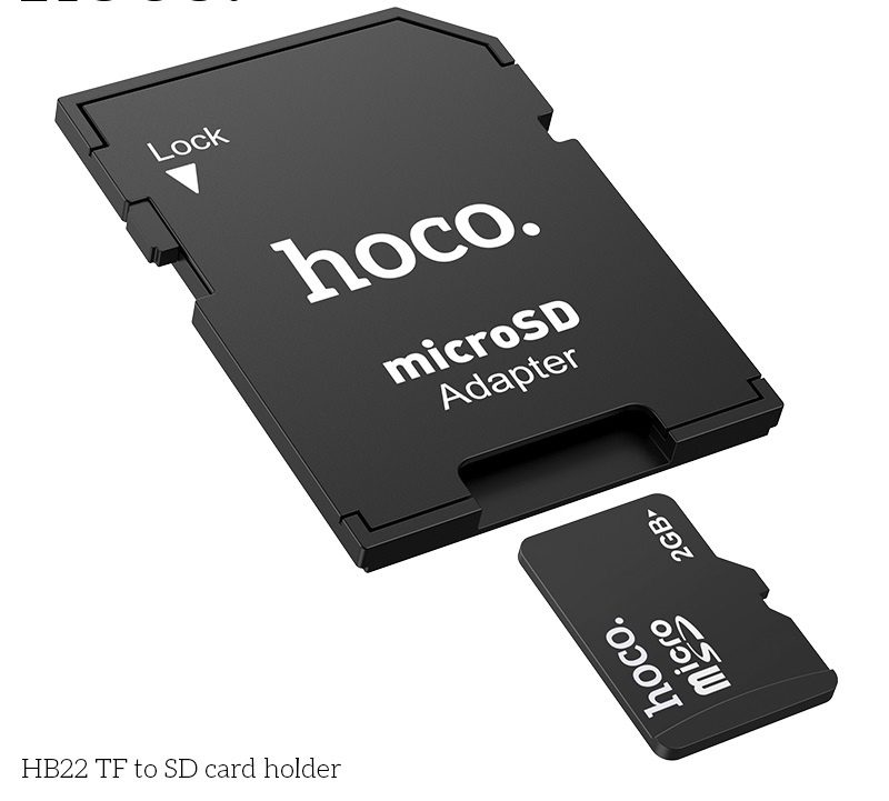 Hoco HB22 TF to SD card holder black