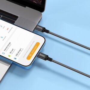 Hoco X14 Double speed PD charging data cable for iP(L=1M) black