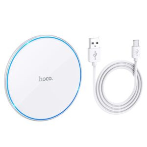 Hoco CW6 Pro Easy 15W charging wireless fast charger white