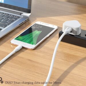 Hoco DU17 Titan charging data cable for Micro White
