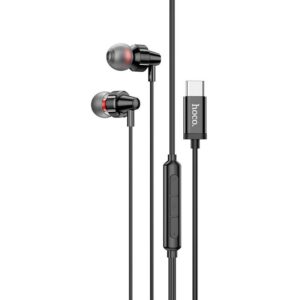 Hoco M90 Delight Type-C wired digital earphone with microphone black shadow