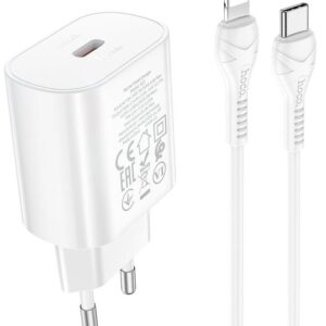 Hoco N22 Jetta PD25W charger set(C to iP)(EU) white