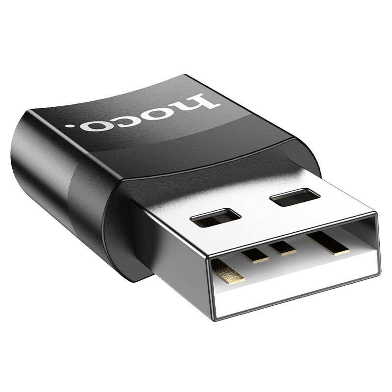 Hoco UA17 iP Male to USB female USB2.0 adapter black - imagine 3