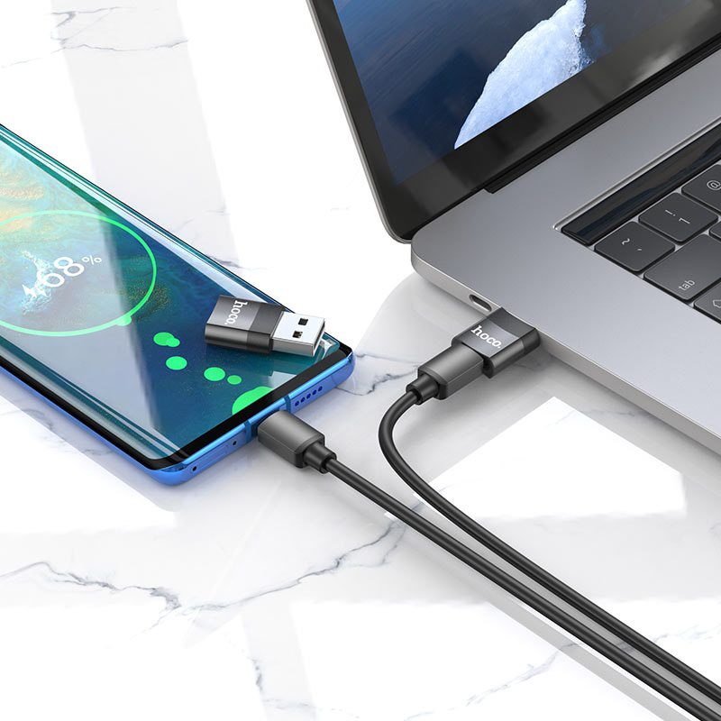 Hoco UA17 iP Male to USB female USB2.0 adapter black - imagine 5