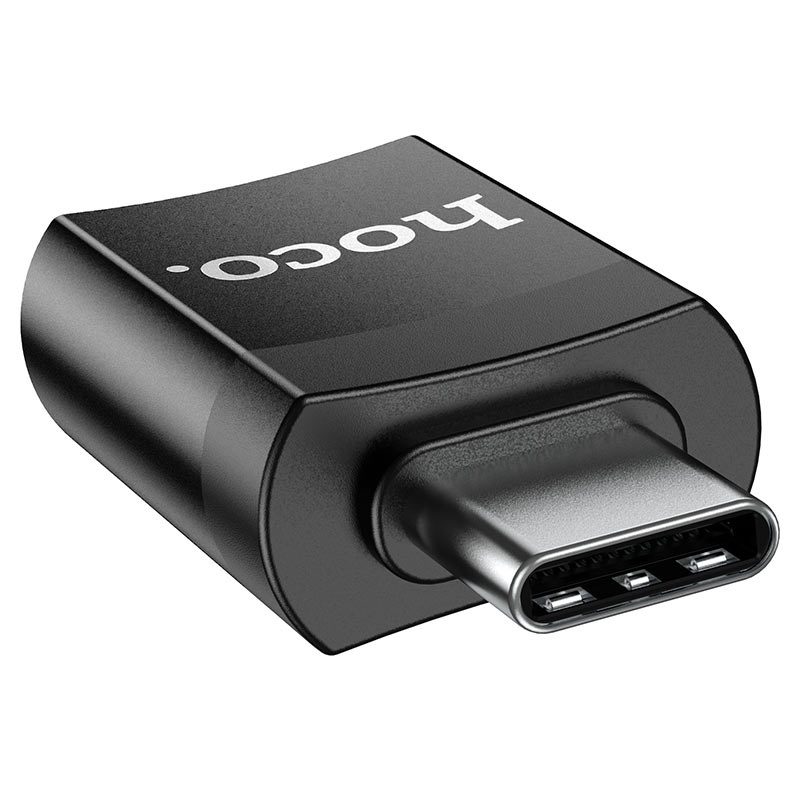 Hoco UA17 Type-C male to USB female USB3.0 adapter black - imagine 2