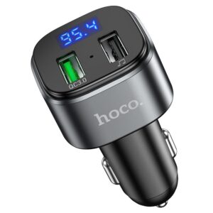 Hoco E67 Fighter QC3.0 car BT FM transmitter black