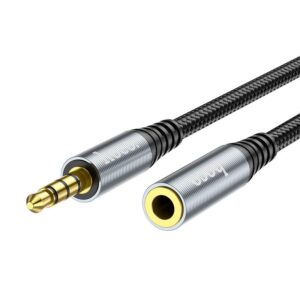 Hoco UPA20 3.5 audio extension cable male to female(L=2M) metal gray