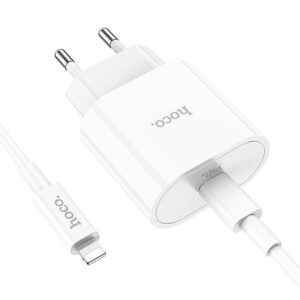 Hoco C94A Metro single port PD20W charger set(C to iP)(EU) white