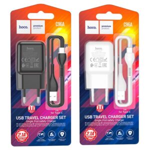 Hoco C96A single port charger set(Type-C)(EU) black