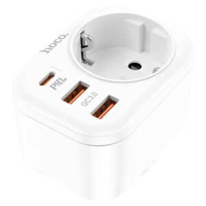 Hoco NS3 Multifunctional socket(including 1C2A PD20W fast charge)(EU/GER) white