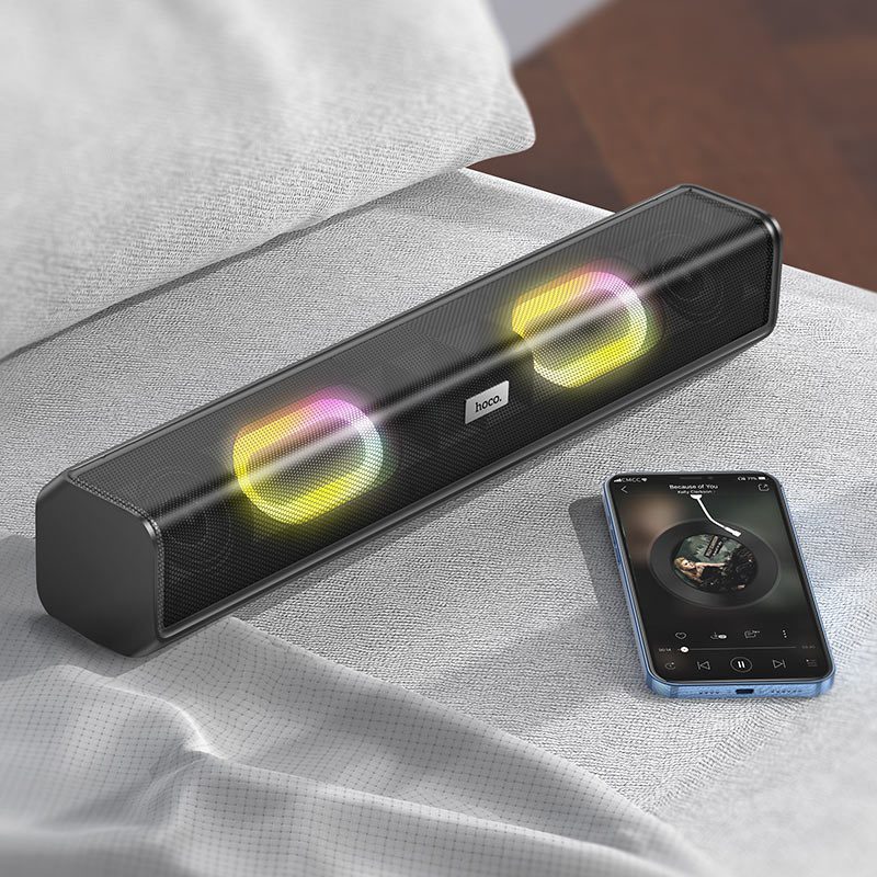 Hoco BS49 Dazzling sound desktop wireless speaker black - imagine 2