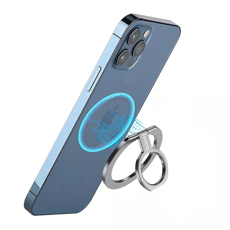 Hoco GM104 Magnetic metal ring holder metal gray