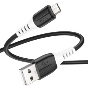 Hoco X82 Micro silicone charging data cable black