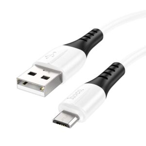 Hoco X82 Micro silicone charging data cable white