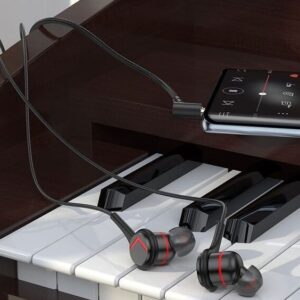 Hoco DM26 wired earphones with microphone black