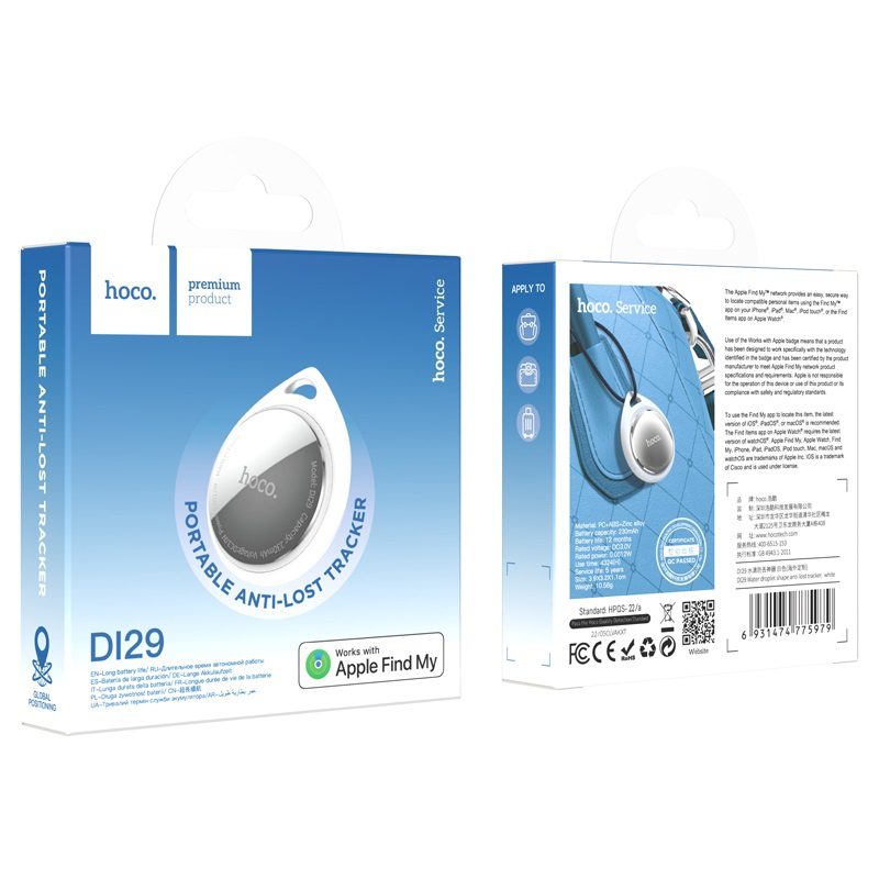 Hoco DI29 Water droplet shape anti-lost tracker white - imagine 4