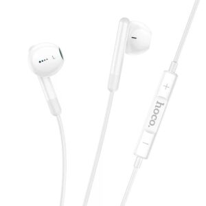 Hoco M93 Type-C Joy wire-controlled digital earphones with microphone white