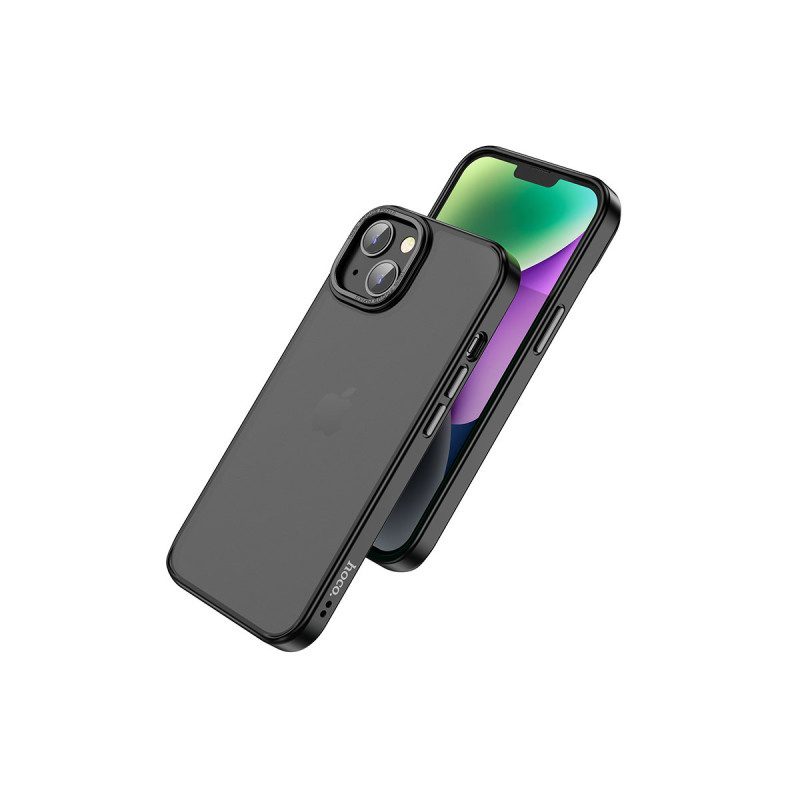 Hoco Golden shield frosted protective case for iP14 Plus black