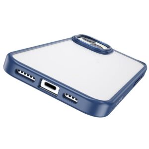 Hoco Golden shield frosted protective case for iP14 Plus blue