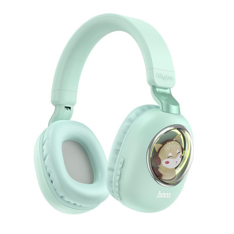 Hoco ESD11 Cute luminous BT headphones mint green
